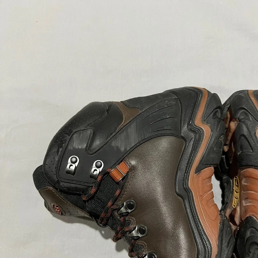 Keen Liberty Ridge Mens Brown Waterproof Full-Grain Leather Hiking Work Boots 10